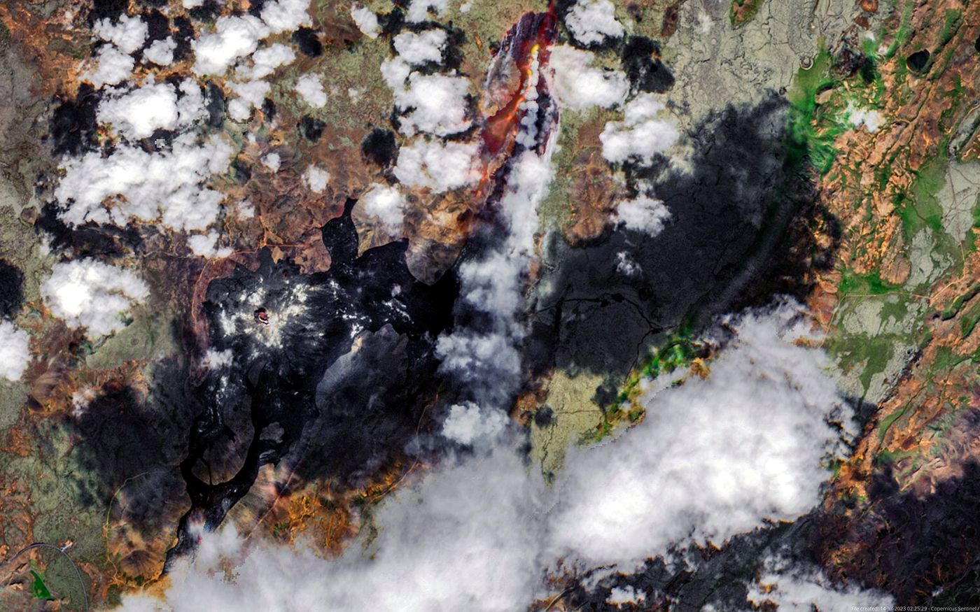 Litli-Hrútur lava flow in Iceland